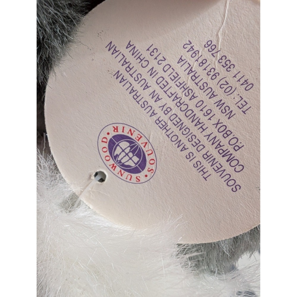 Sunwood Souvenir Australia Koala Bear love heart ribbon bow w/ org tags 6 in - Picture 7 of 10